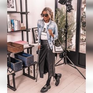 Zara sexy faux leather skirt